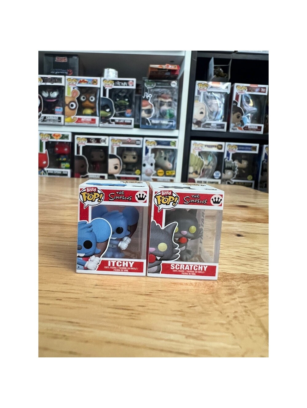BITTY Itchy & Scratchy 1" Funko Pops #903 #904 Simpsons Animation TV Disney Show